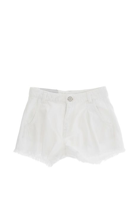 Shorts in denim bianco DONDUP KIDS | DFBE141.C.DF033B000